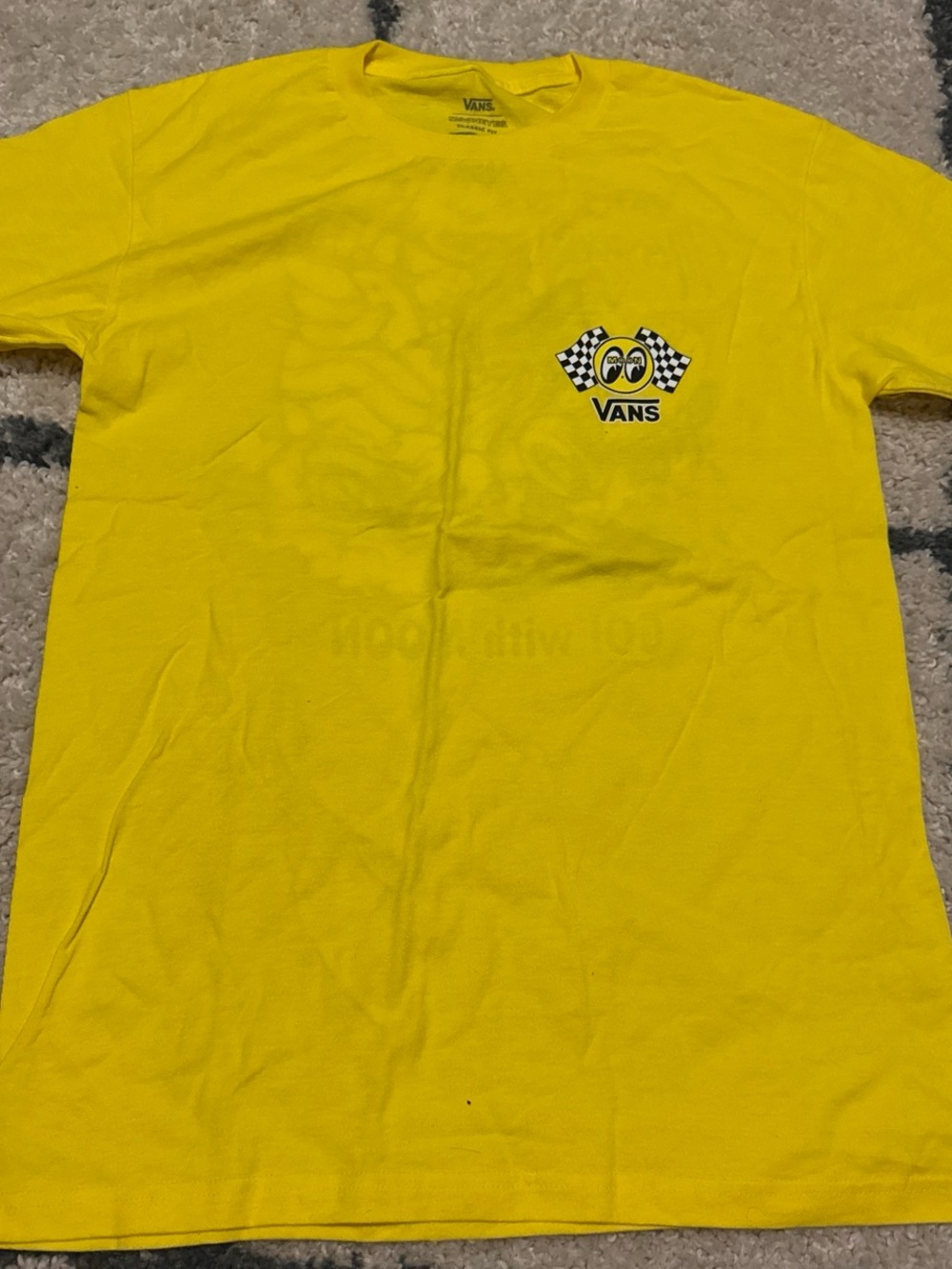 Vans Yellow Short-Sleeve Tee with Chest Logo